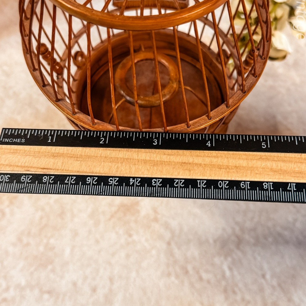 Bamboo Barrel Birdcage-Vintage - Picture 8 of 8